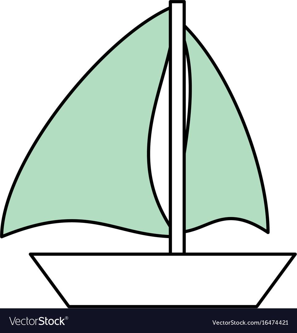 Sail boat symbol Royalty Free Vector Image - VectorStock