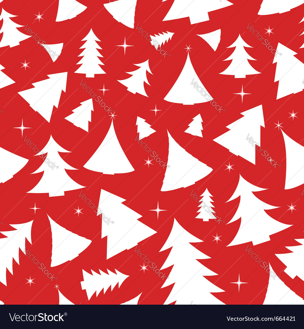 Seamless background with christmas trees Vector Image