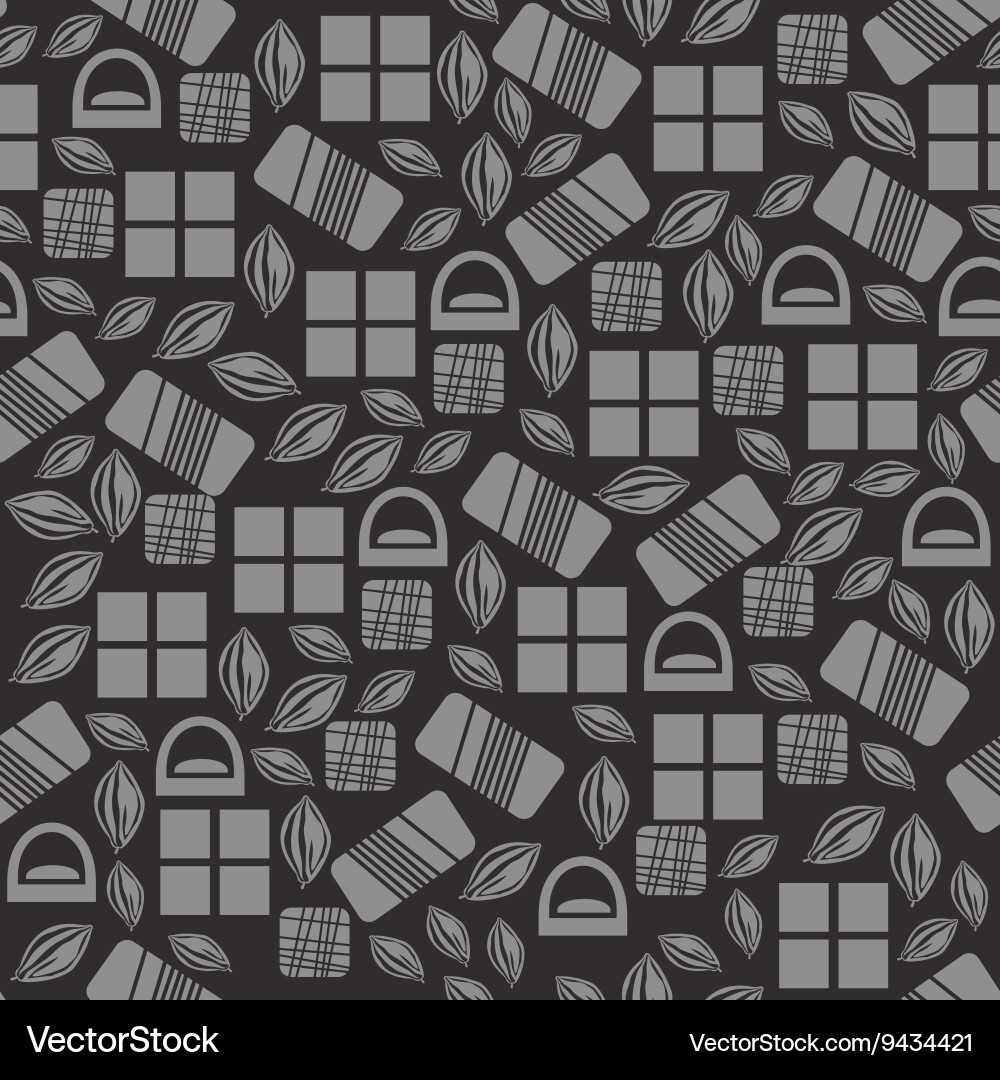 Seamless pattern with chocolate sweets isolated Vector Image