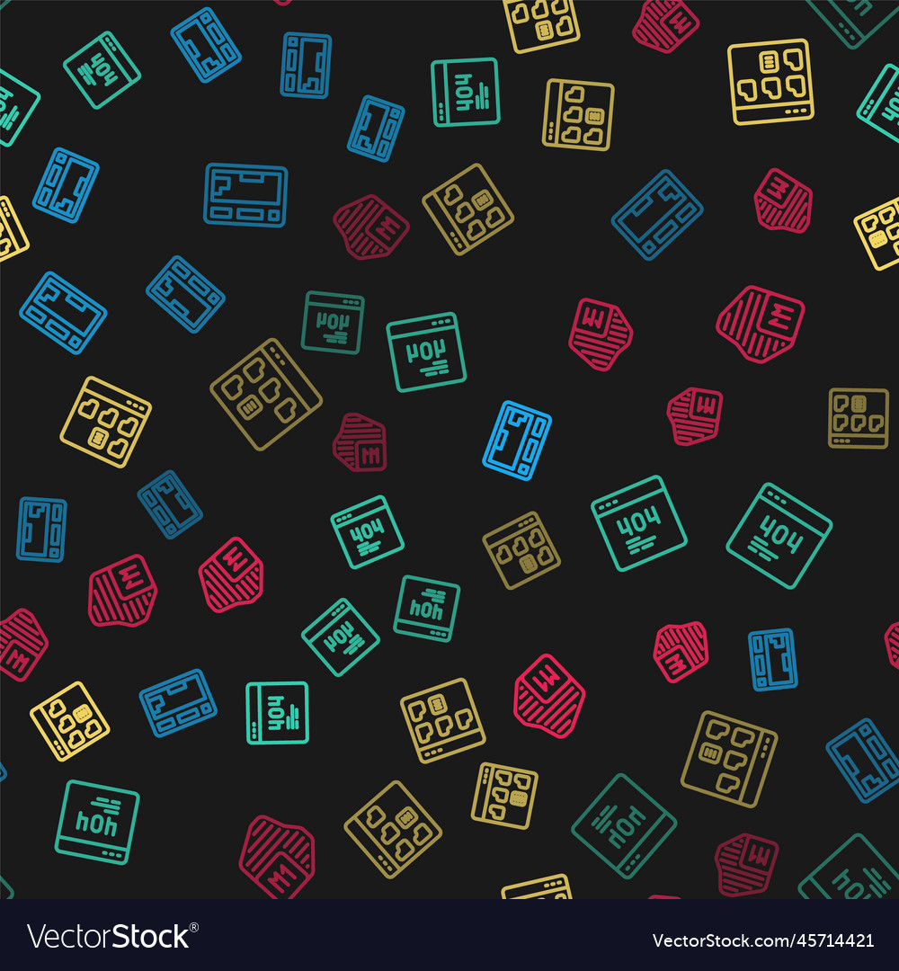 Set line keyboard page with 404 error browser vector image Set line keyboard page with 404 error browser
