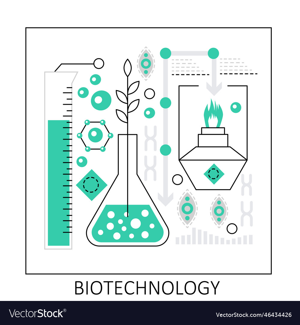 Biotechnology science Royalty Free Vector Image