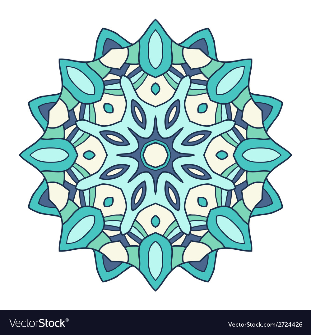 Circular decorative ornament arabic pattern