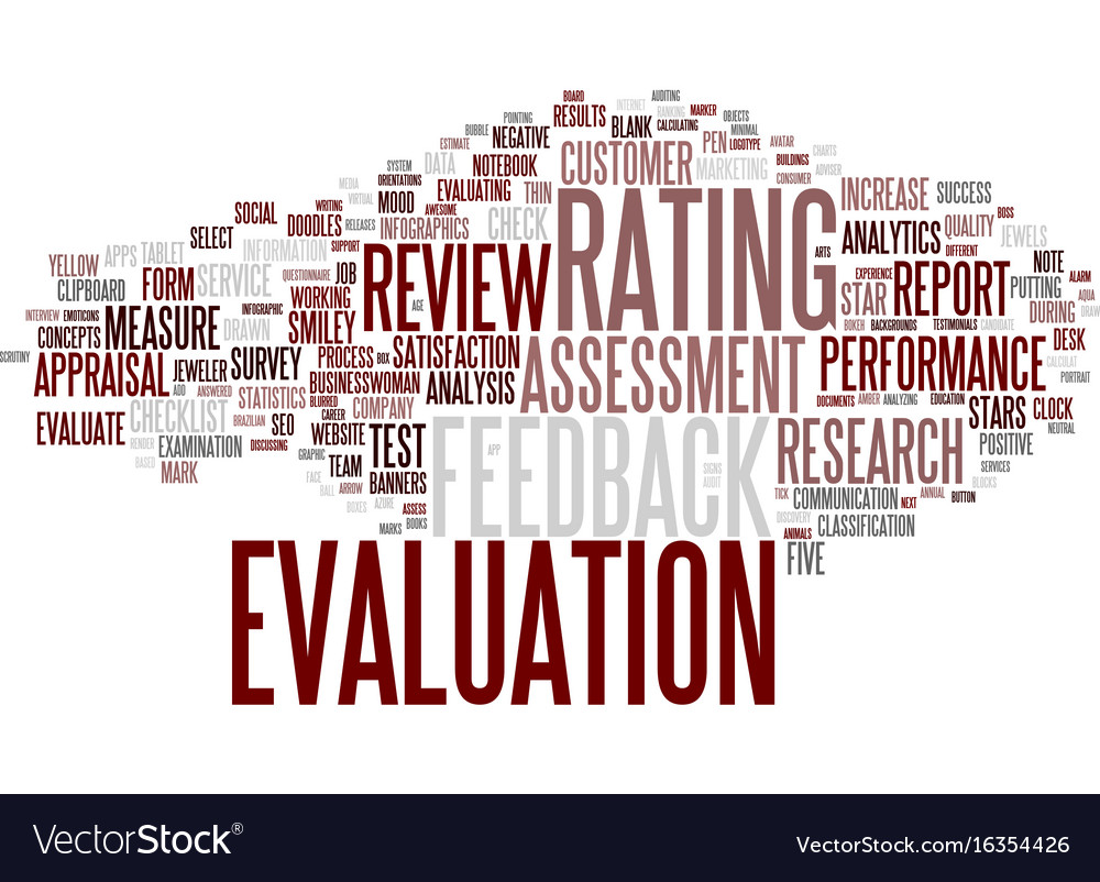 evaluation-word-cloud-concept-royalty-free-vector-image