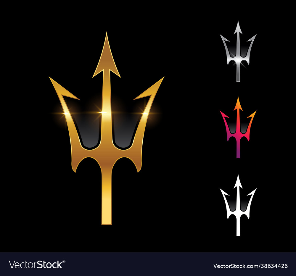 Golden trident sign