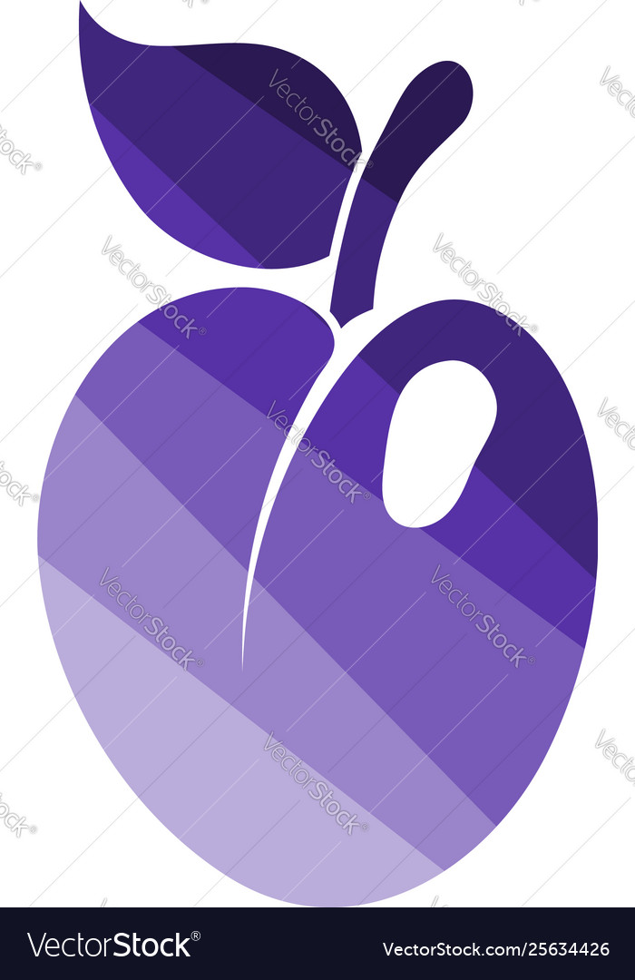 Icon of plum Royalty Free Vector Image - VectorStock