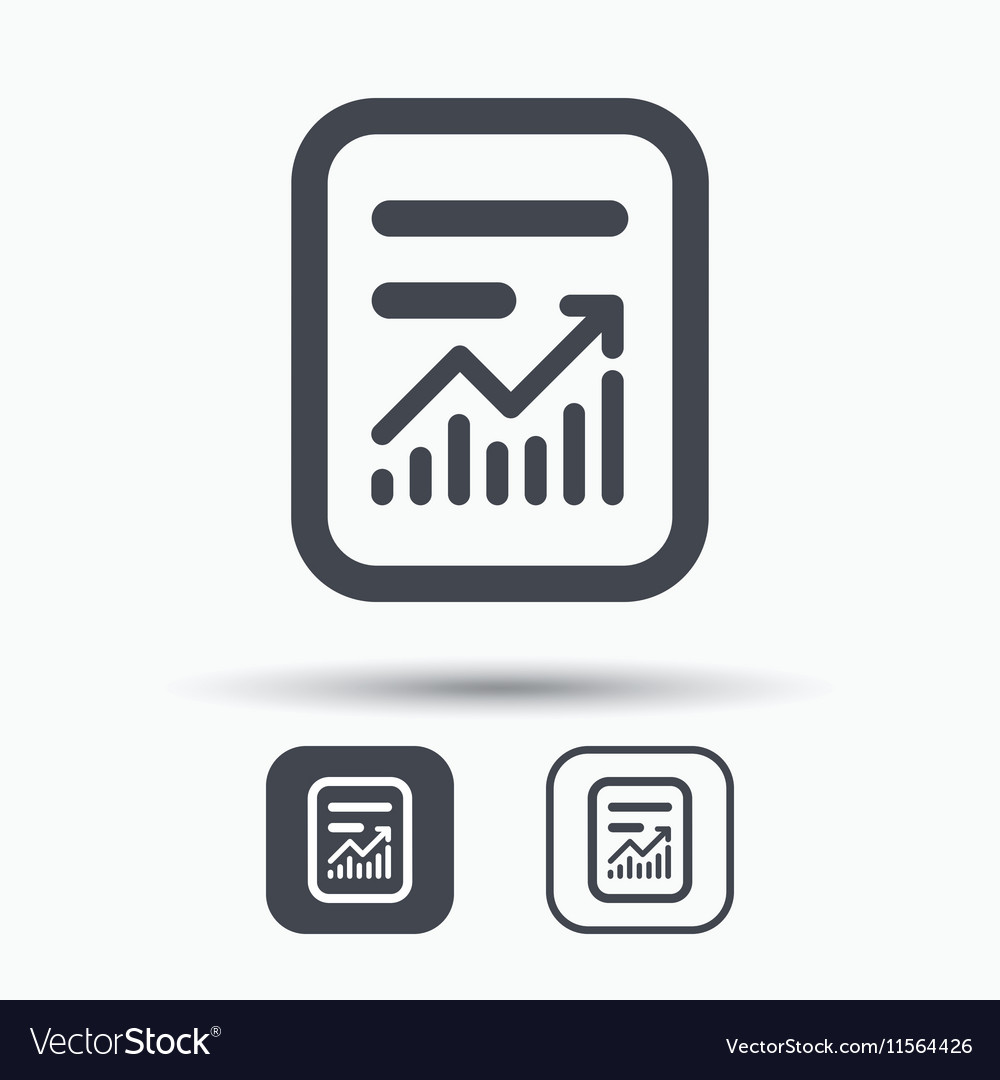 Report file icon document page with statistics
