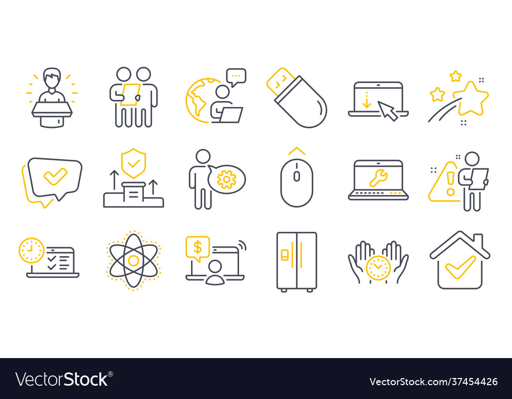 Set technology icons such as brand ambassador