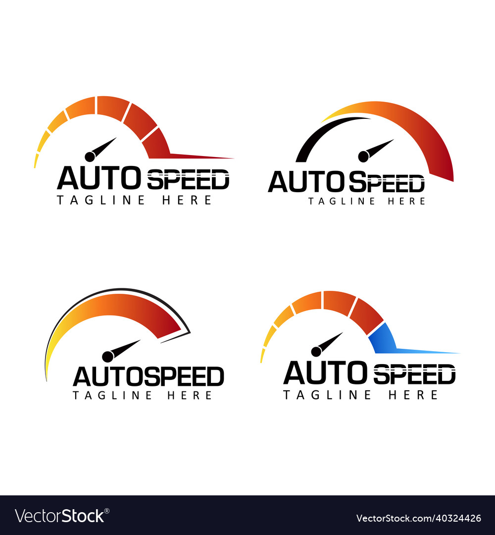 Speedometer logo set template design