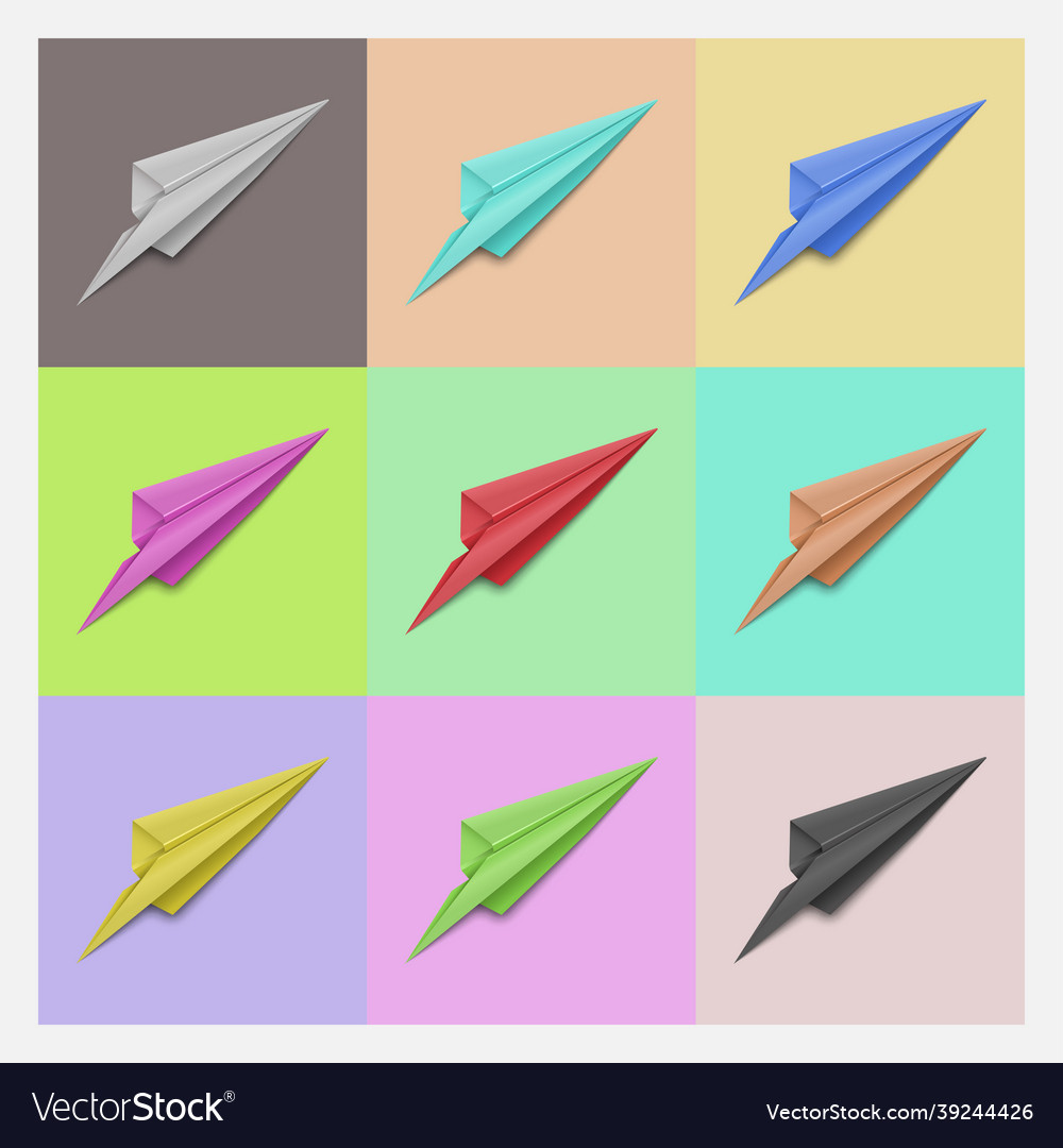 Toy colorful paper airplanes