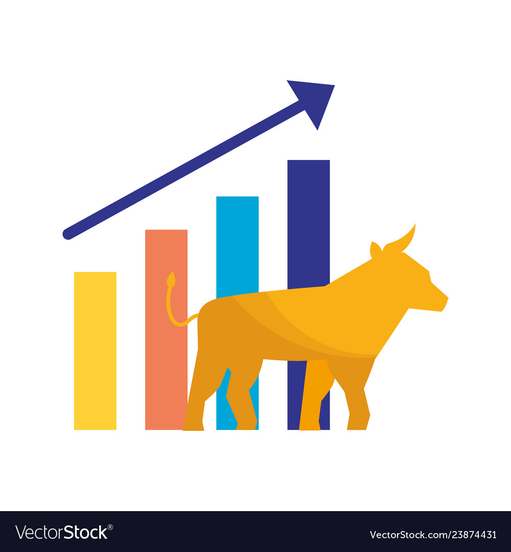 Bull chart growth stock market