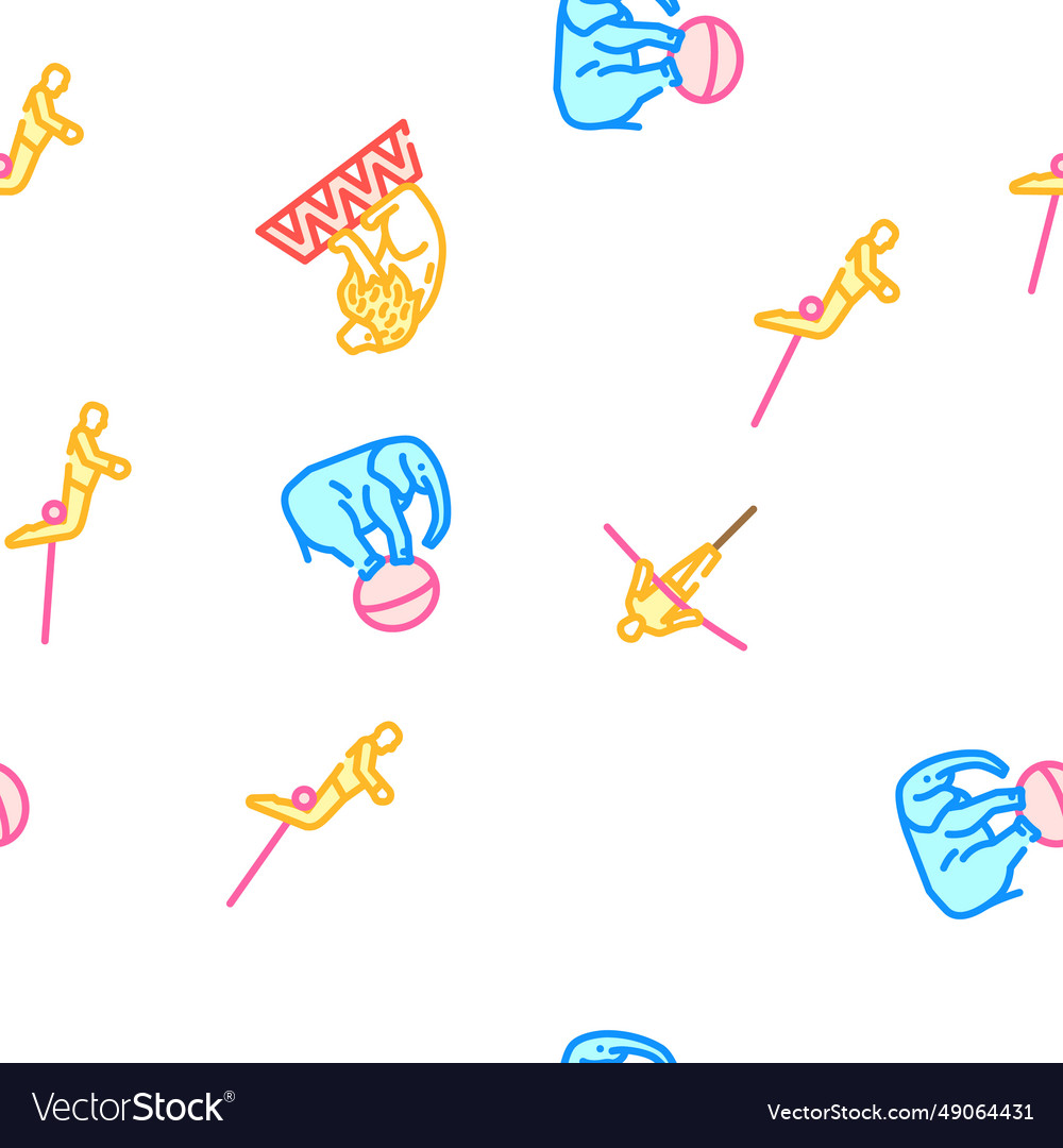 Circus carnival vintage show seamless Royalty Free Vector