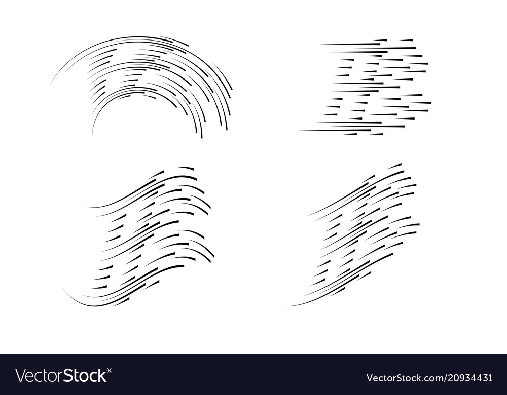 Isolated speed lines the effect of movement Vector Image