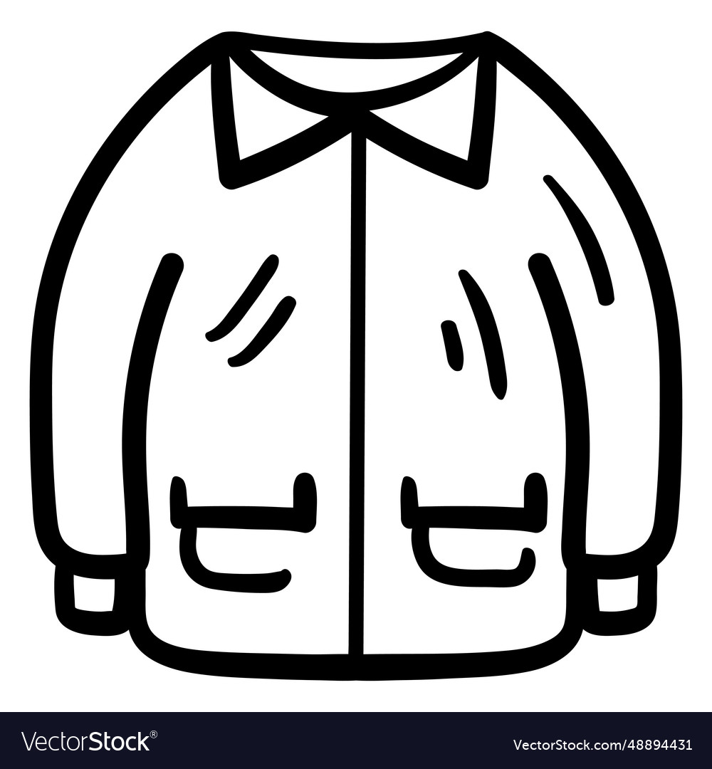 Jacket coat stroke Royalty Free Vector Image - VectorStock