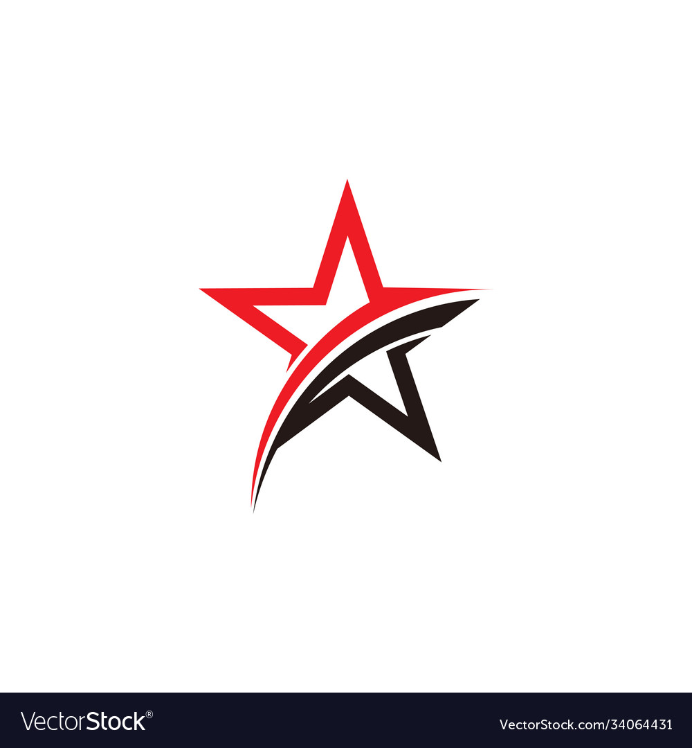 Motion star arrow geometric design fit Royalty Free Vector