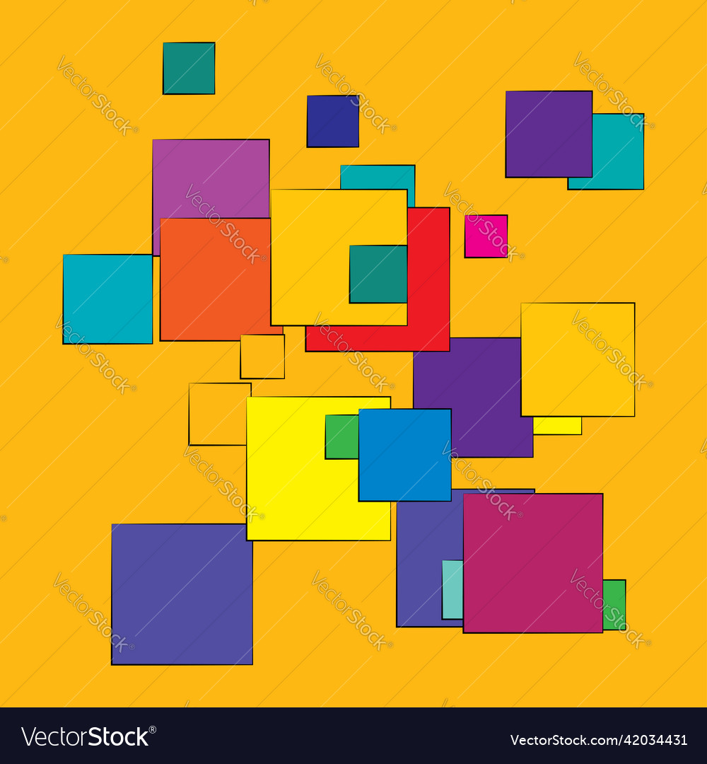 Random scattered squares pattern texture element vector image Random scattered squares pattern texture element