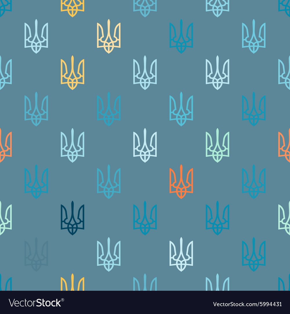 Seamless background with the arms of ukraine