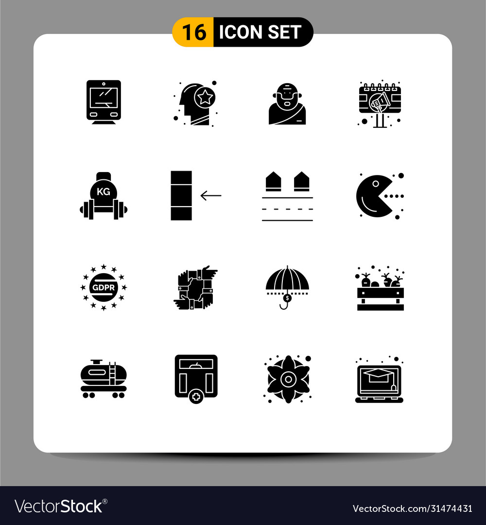 Stock-Symbol-Pack 16 Linienzeichen und Symbole