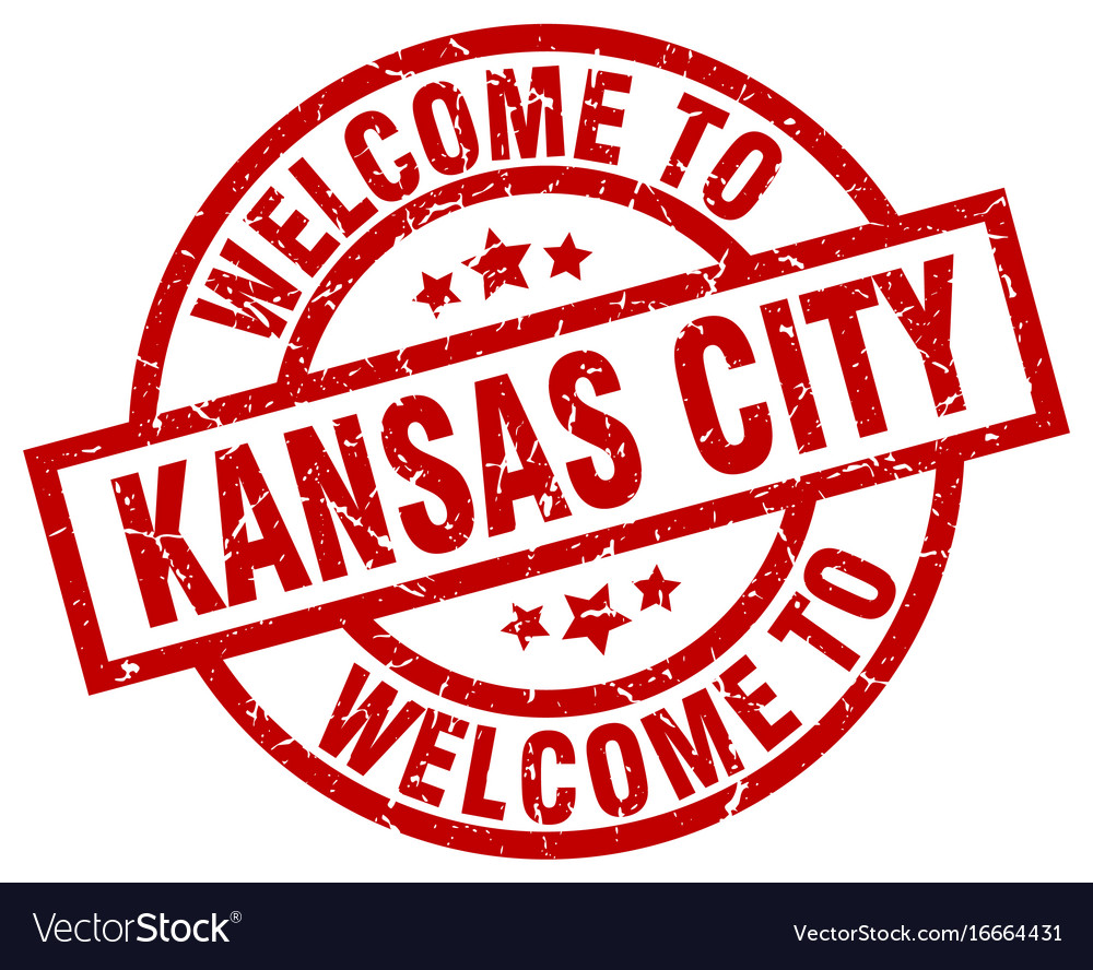 Welcome to kansas city red stamp Royalty Free Vector Image