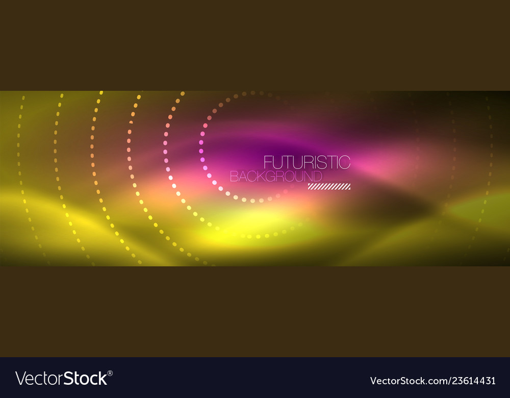 Yellow neon abstract background with dotted Vector Image