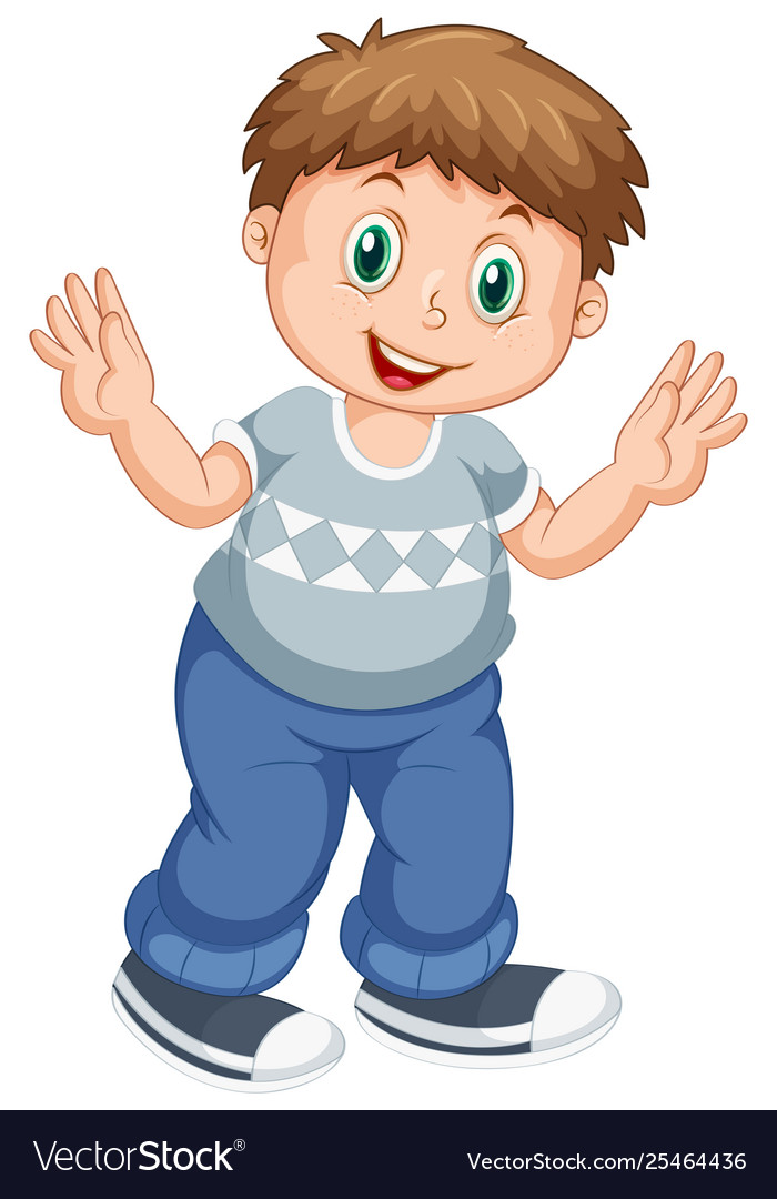 A cute boy chaarcter Royalty Free Vector Image