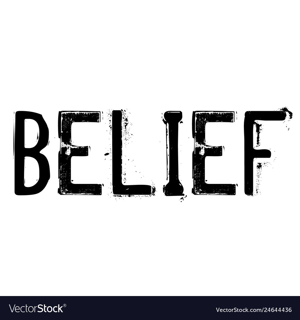 Belief stamp on white Royalty Free Vector Image