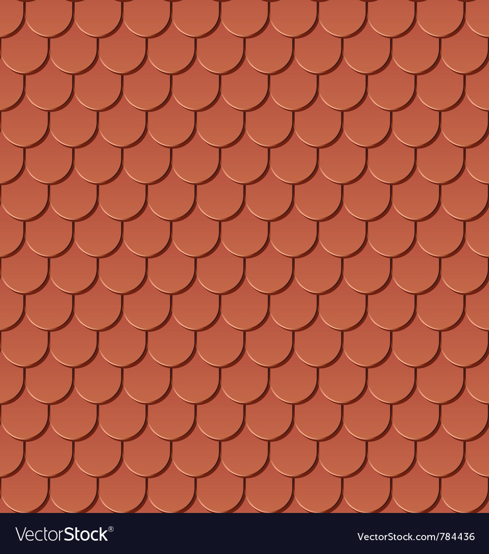 Clay Roof Tiles Royalty Free Vector Image Vectorstock