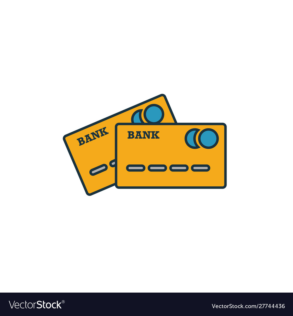 Credit card icon simple element from travel icons