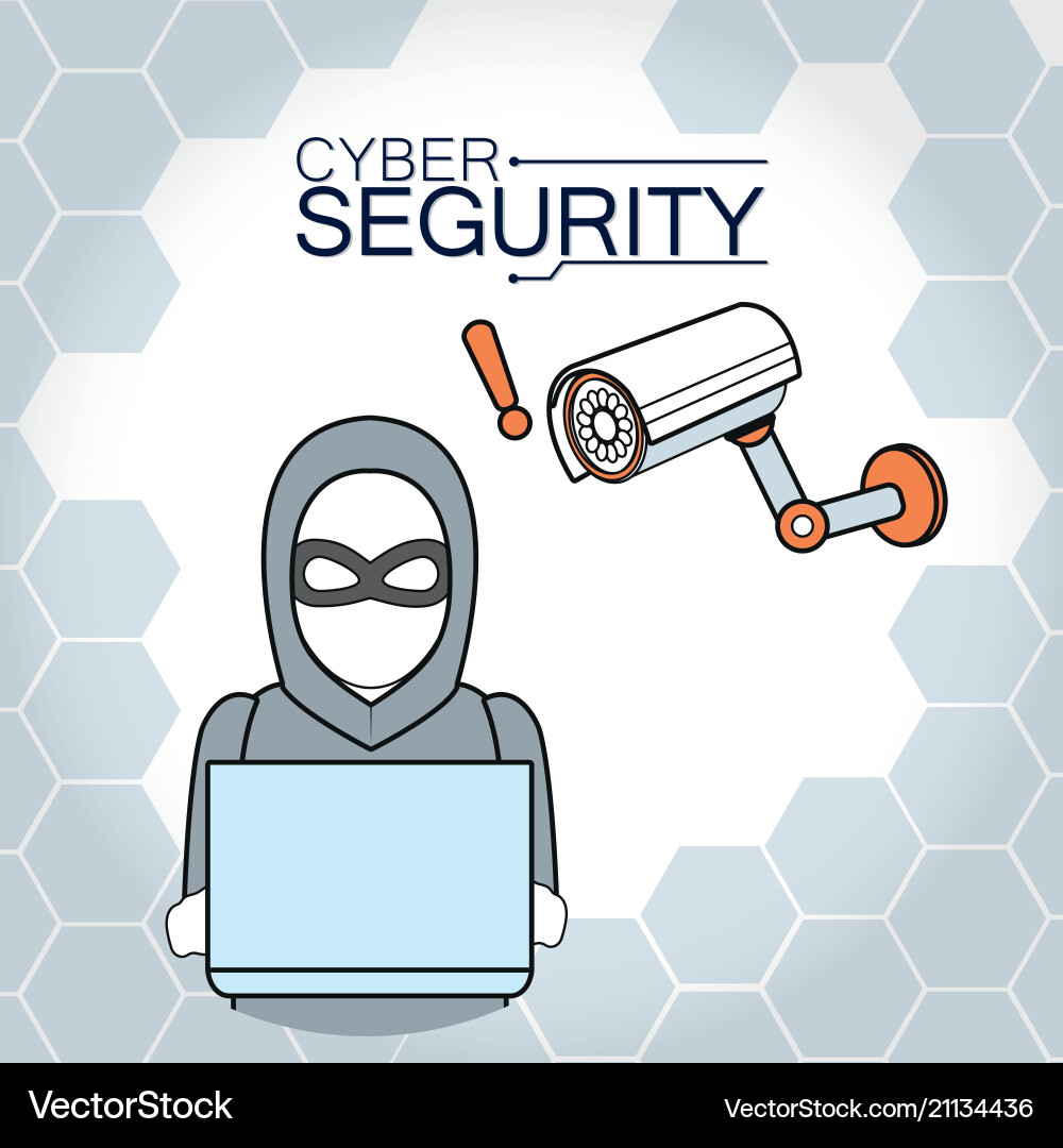 Cyber security technology Royalty Free Vector Image