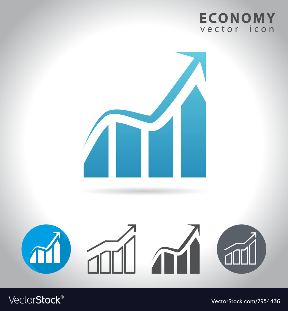 Economy blue icon