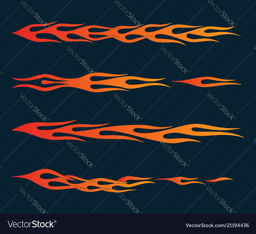 Fire flames in tribal style for tattoo vehicle Vector Image