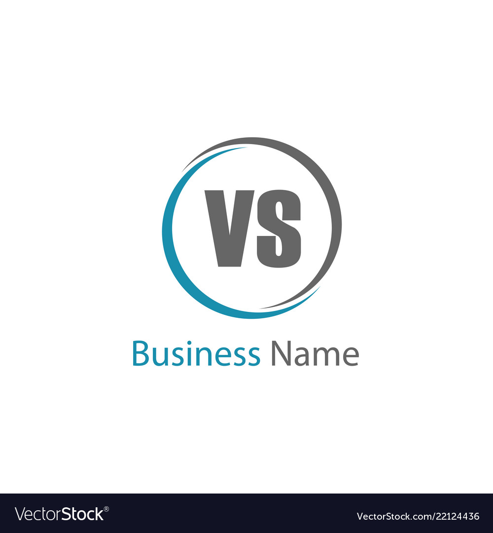 initial letter vs logo template design royalty free vector vs template