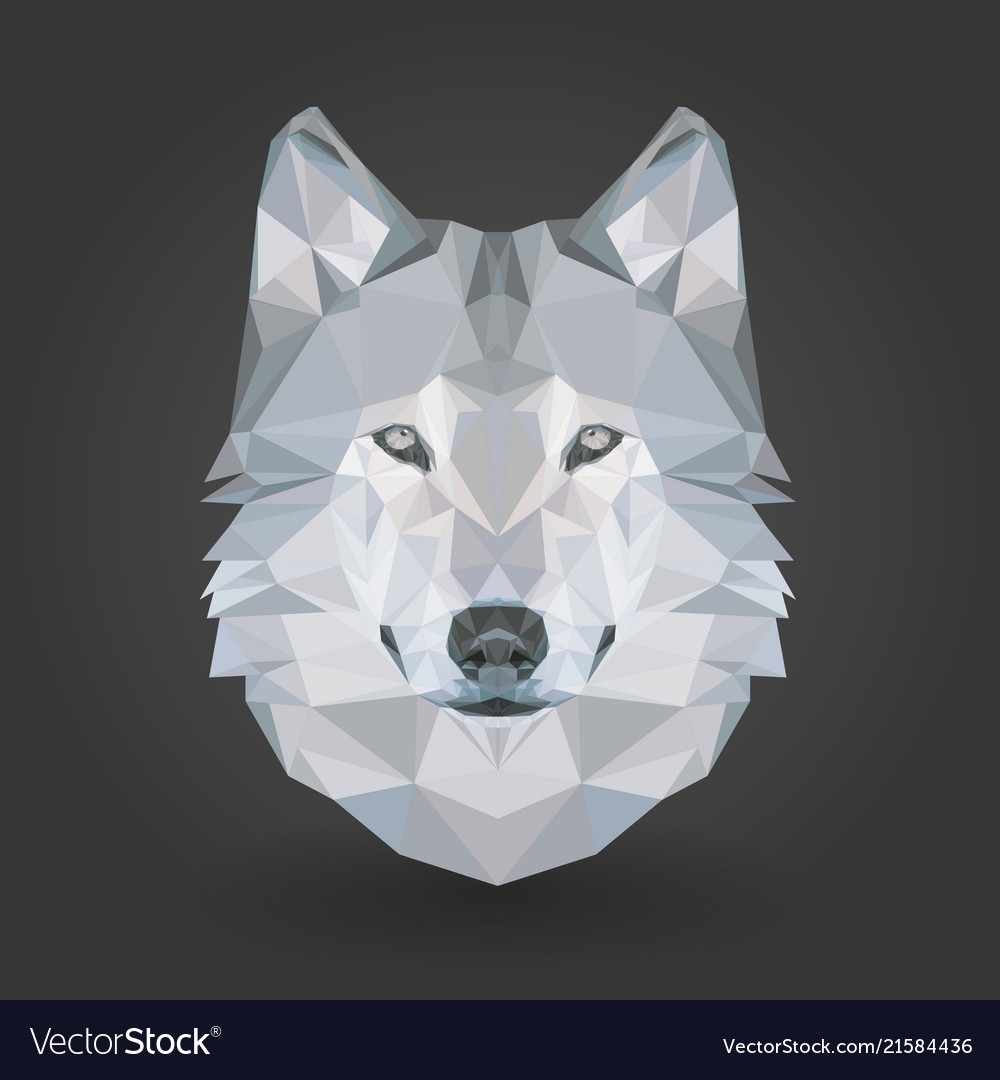 Download Low poly animal wolf 3d abstract Royalty Free Vector Image