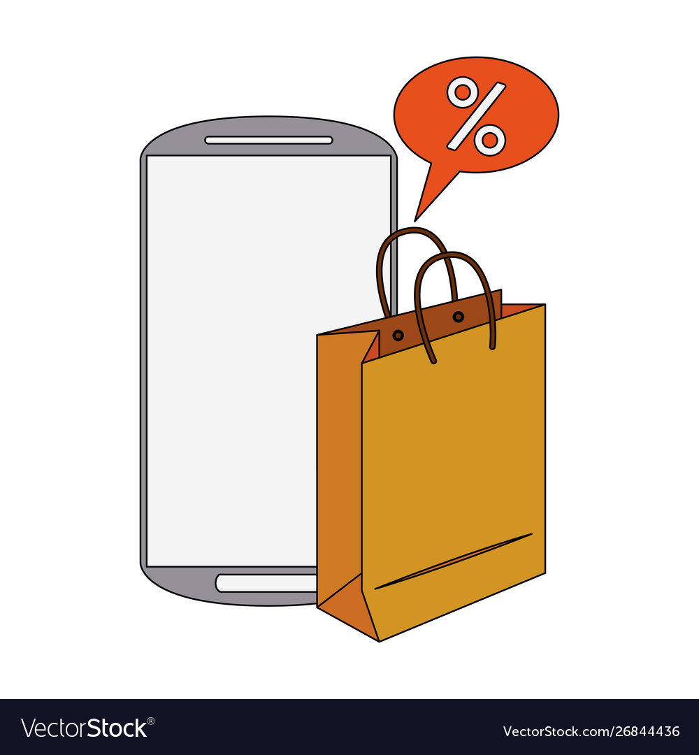 Online shopping ecommerce sale cartoon