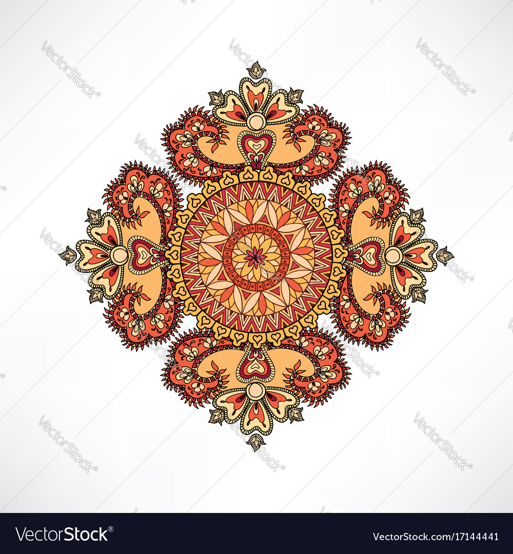 Arabic flower ornament floral background abstract