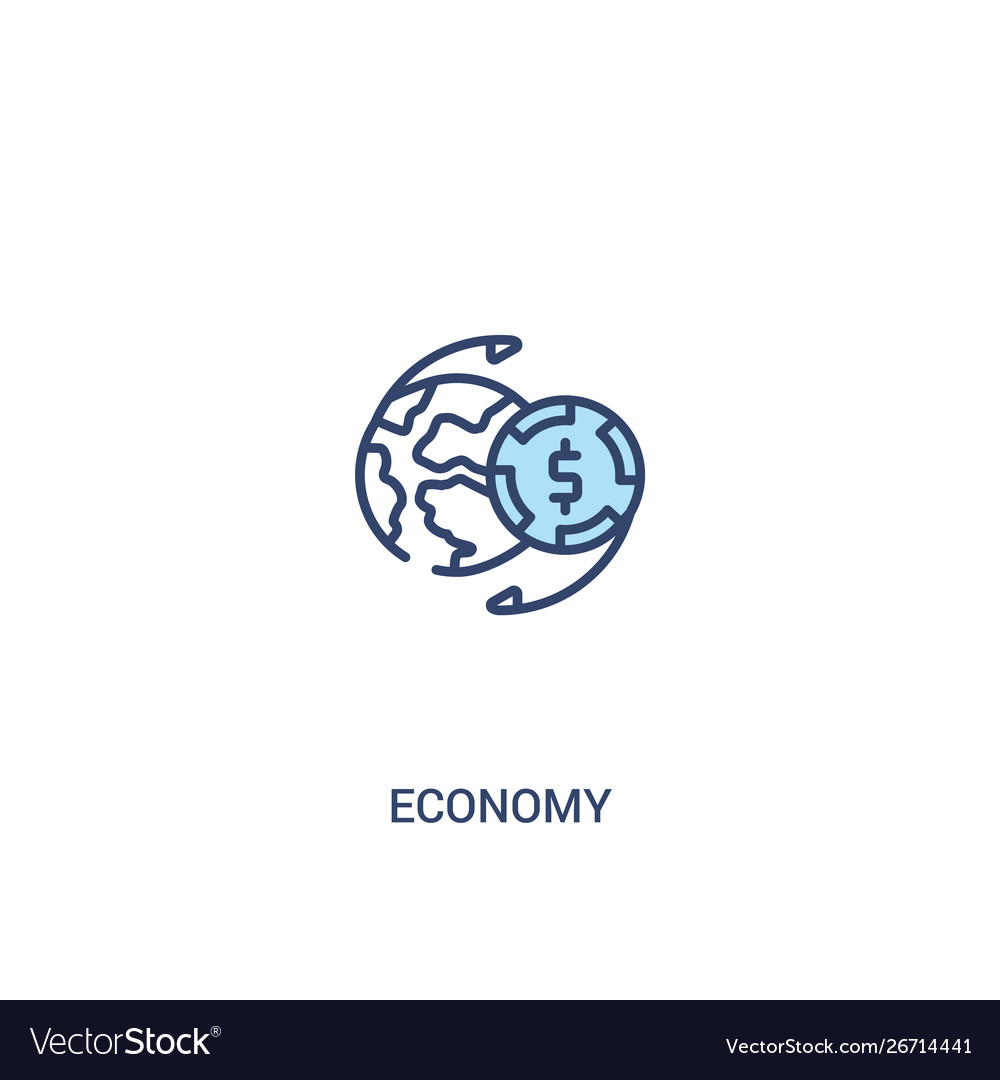 Economy concept 2 colored icon simple line