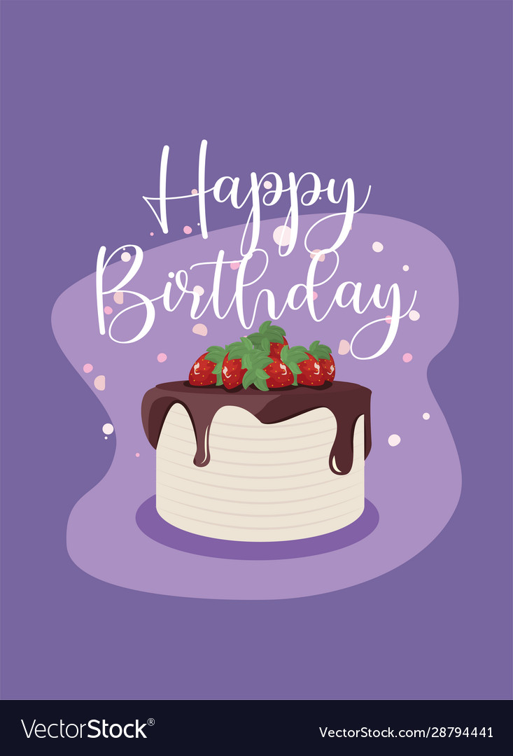 Happy Birthday Cake Design Royalty Free Vector Image Happy Birthday Cake Design Royalty Free Vector Image