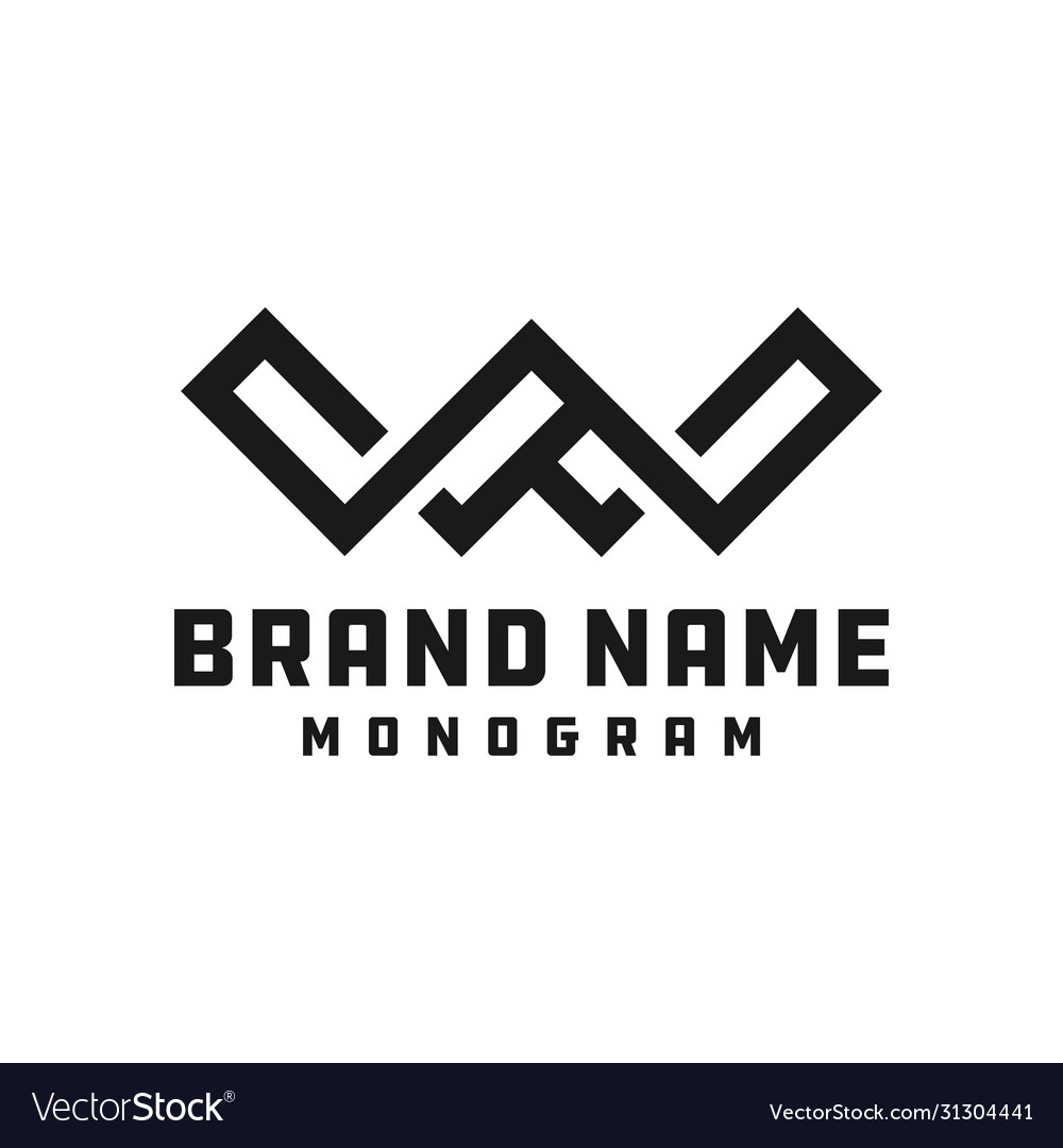 Monogramm Logo Design Buchstaben w