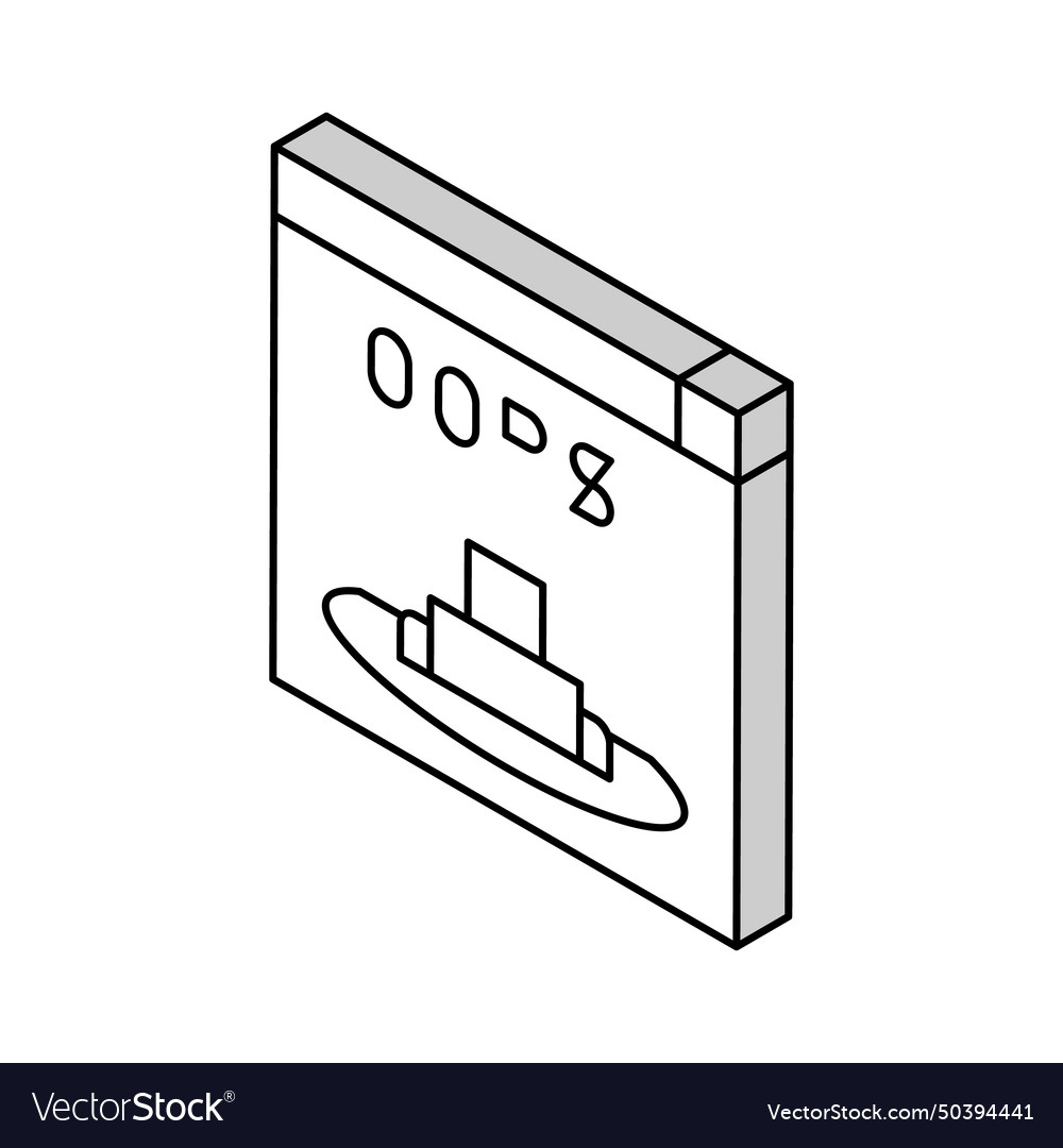 Oops web error isometric icon