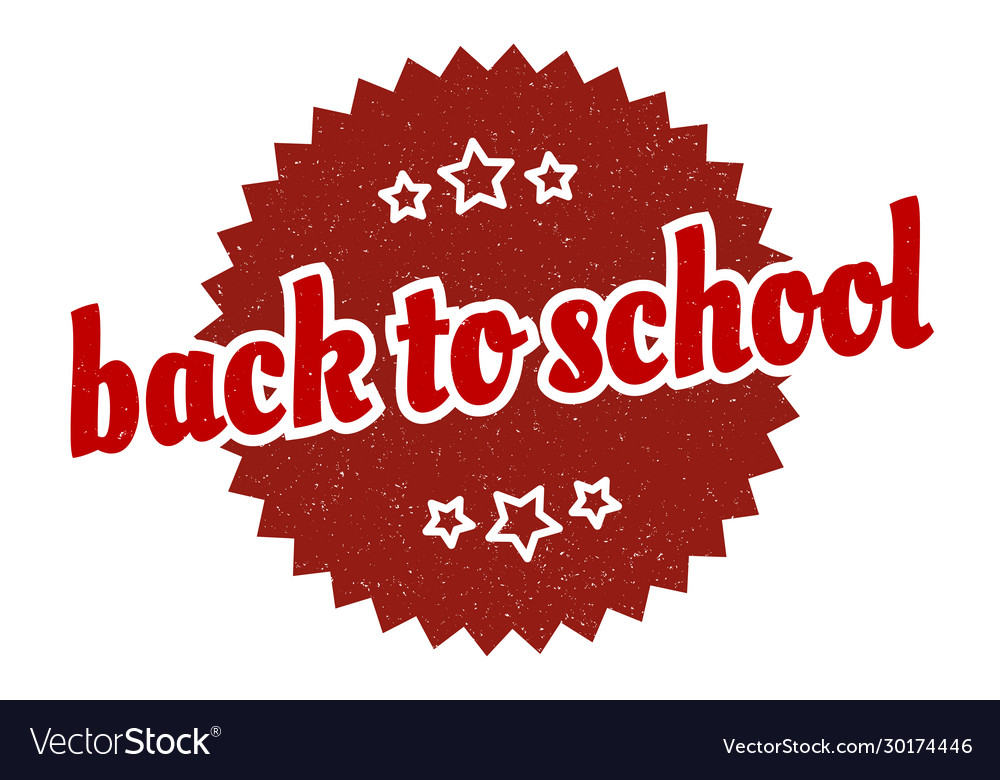 Back to school sign round vintage