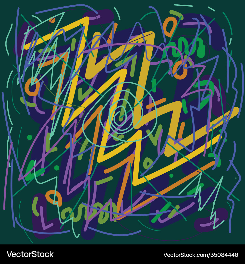 Creative doodle art seamless pattern Royalty Free Vector