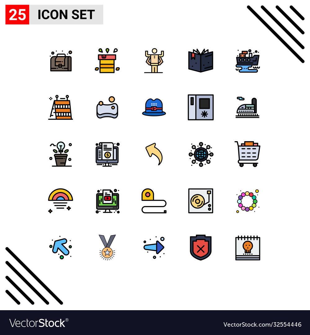 Filled line flat color pack 25 universal