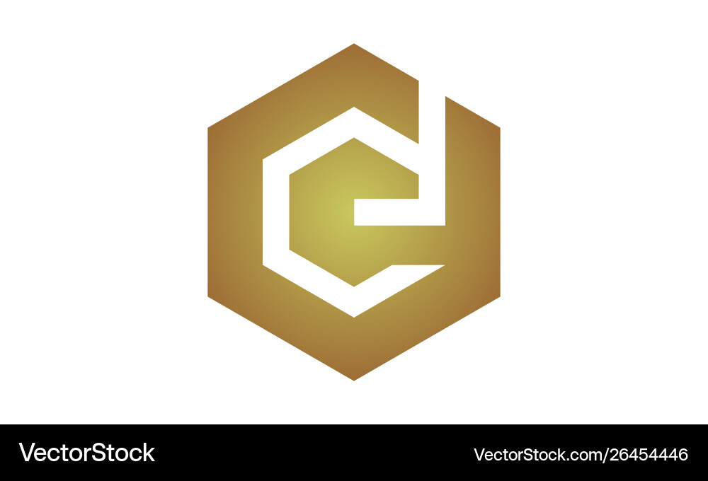 Hexagon logo creative design Royalty Free Vector Image