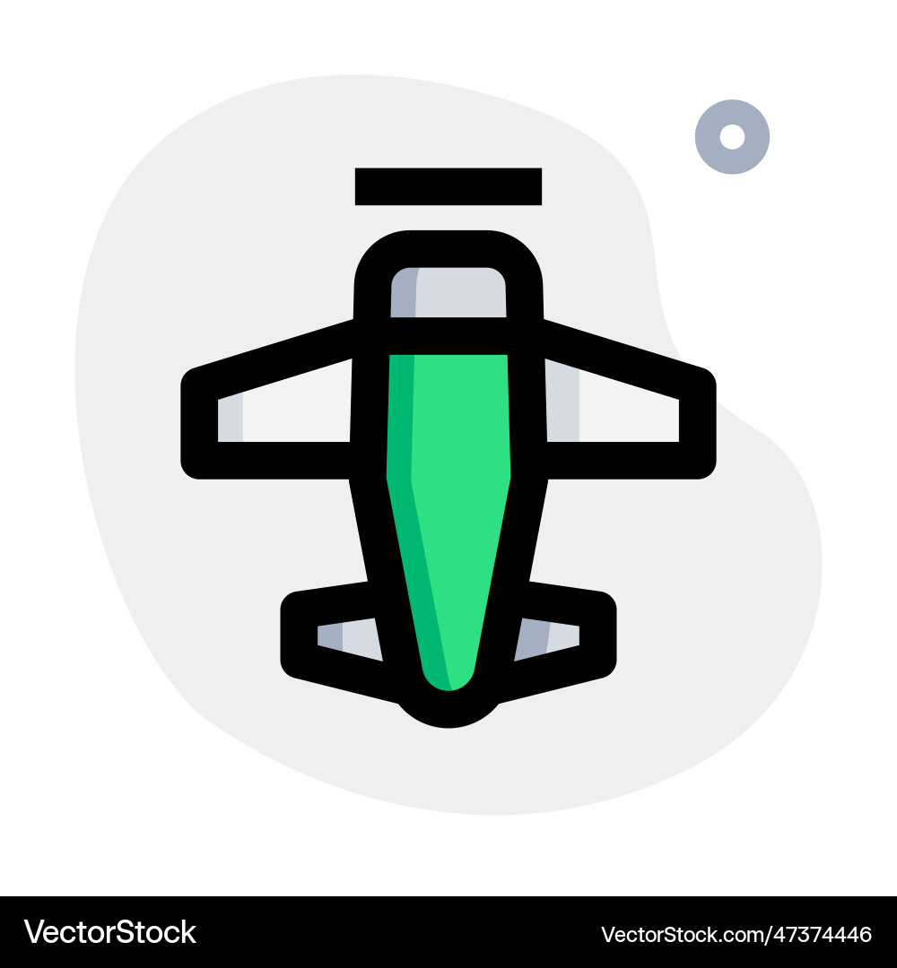 Piston aircraft charter for shorter distances Vector Image
