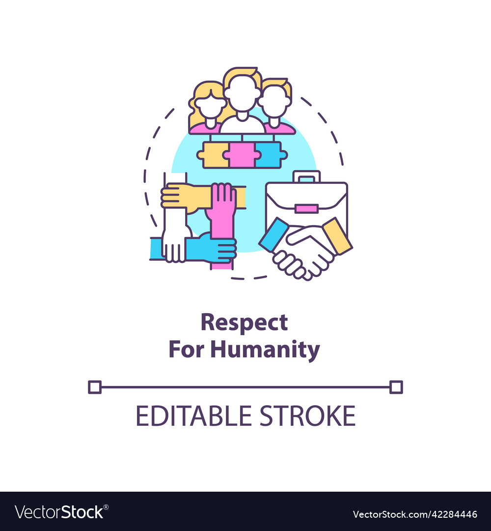 Respect for humanity concept icon Royalty Free Vector Image