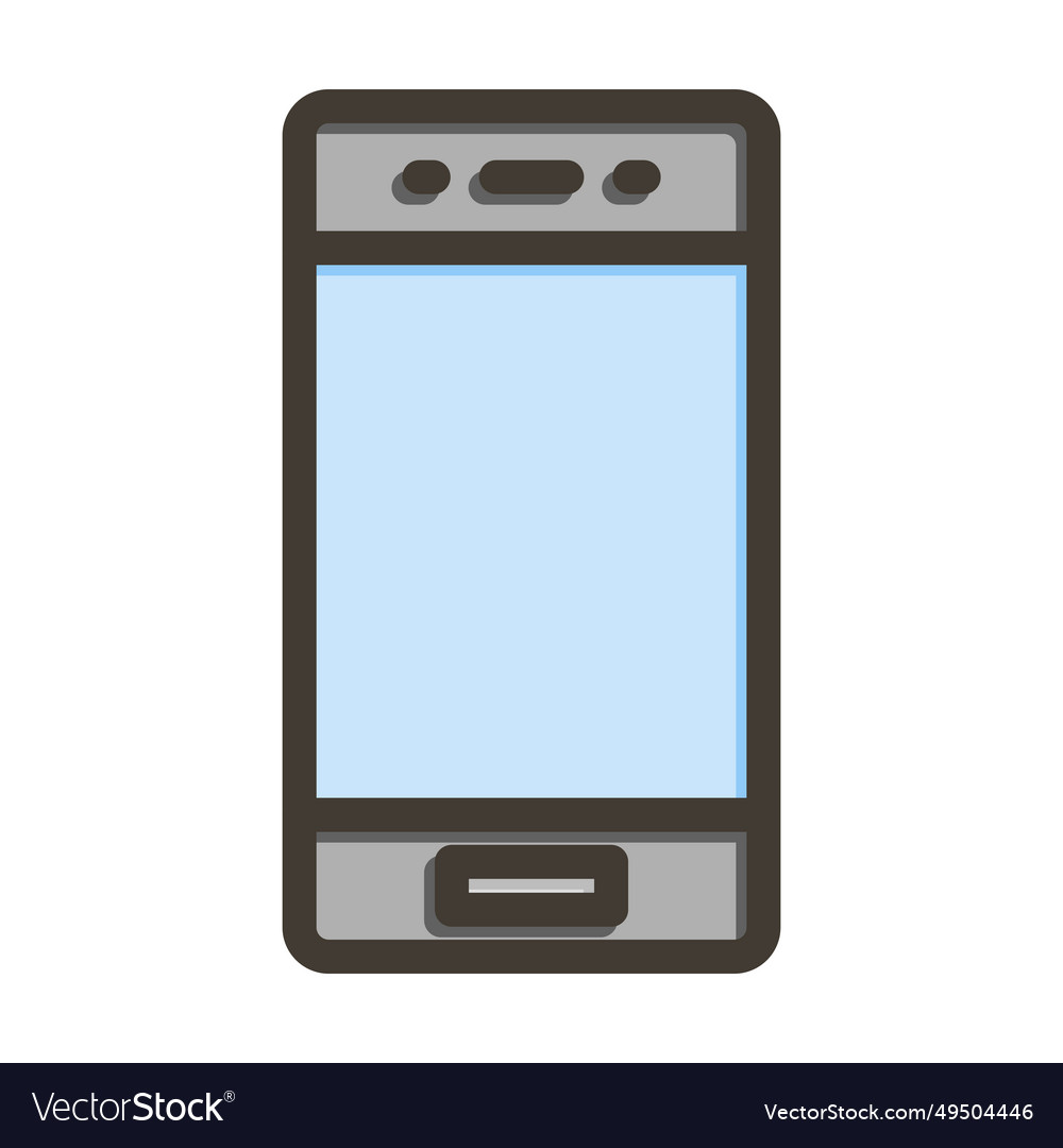 Smartphone thick line filled colors icon