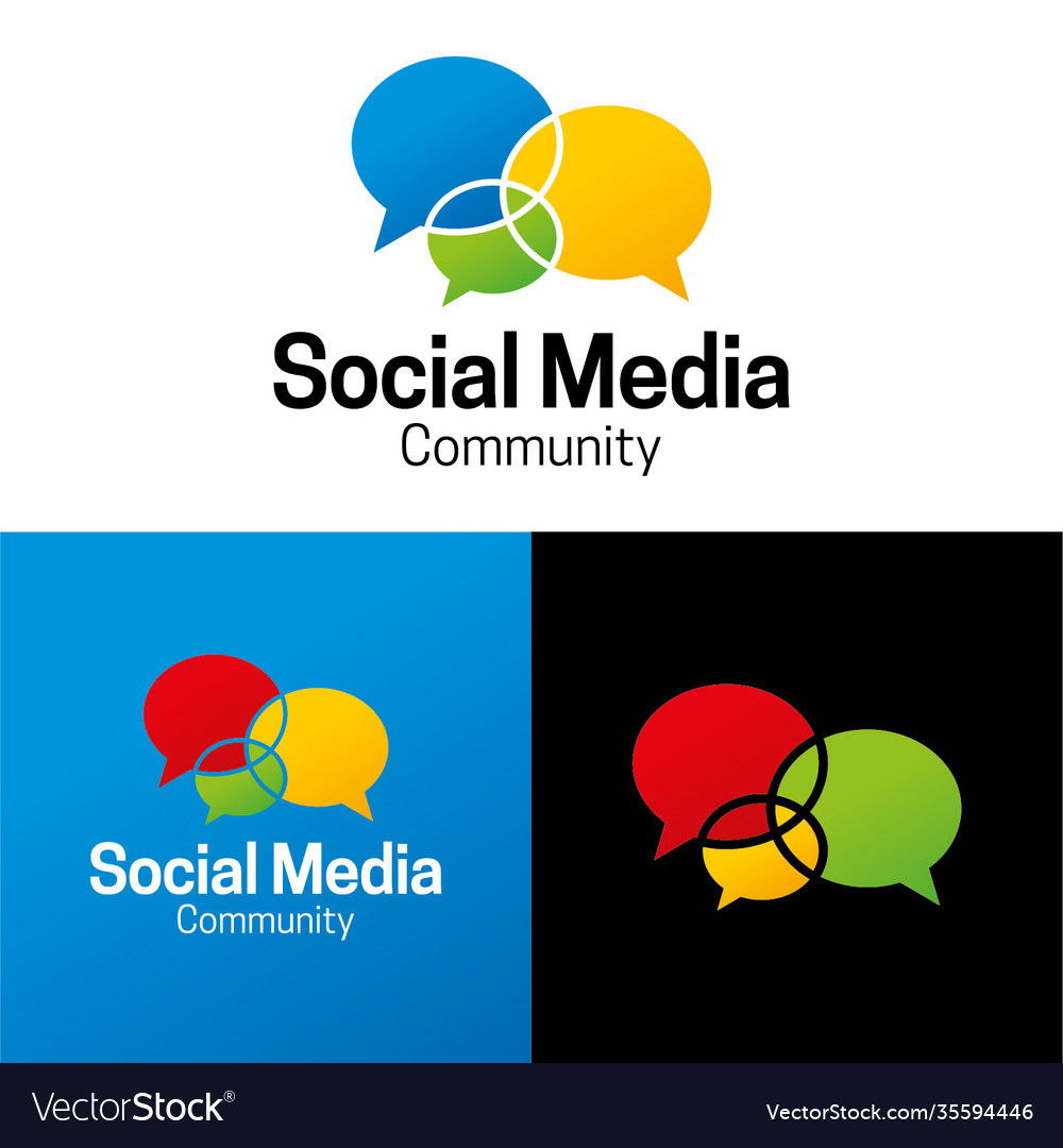 Social media and community icon and logo Vector Image