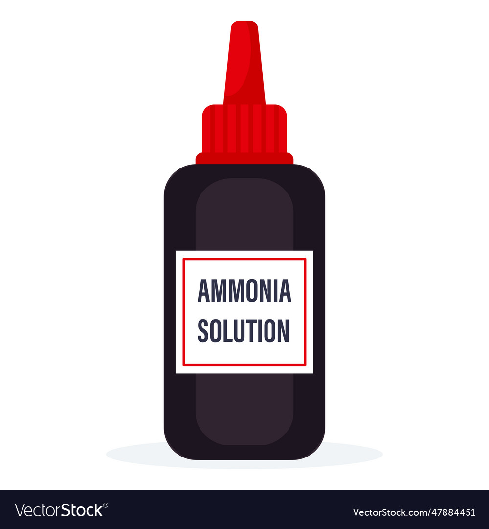 Ammonium Hydroxide Solution In Dark Bottle Vector Image 1864