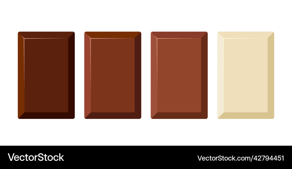 Chocolate bar piece rectangular shape icon Vector Image
