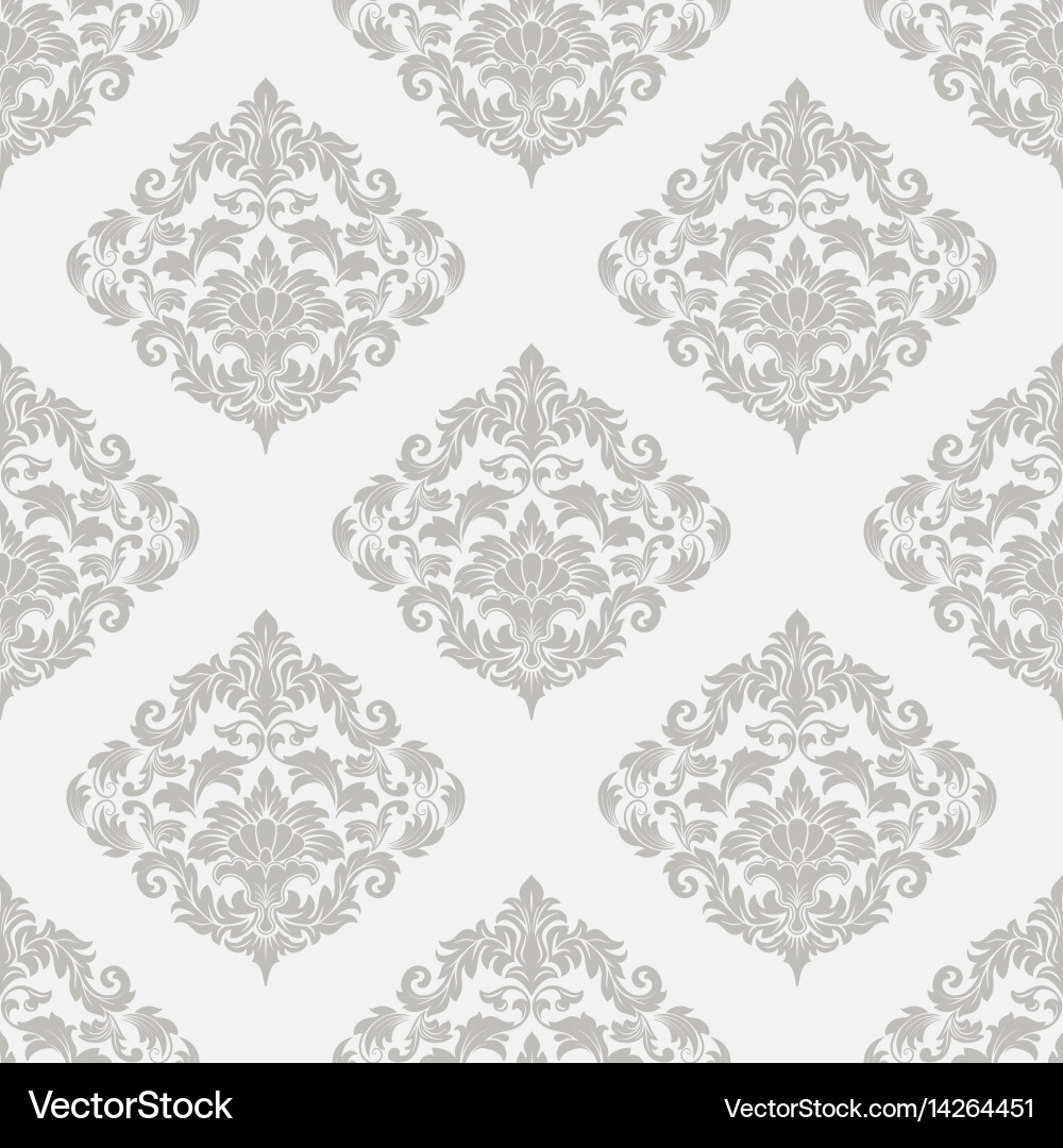 Damask seamless pattern background classical Vector Image
