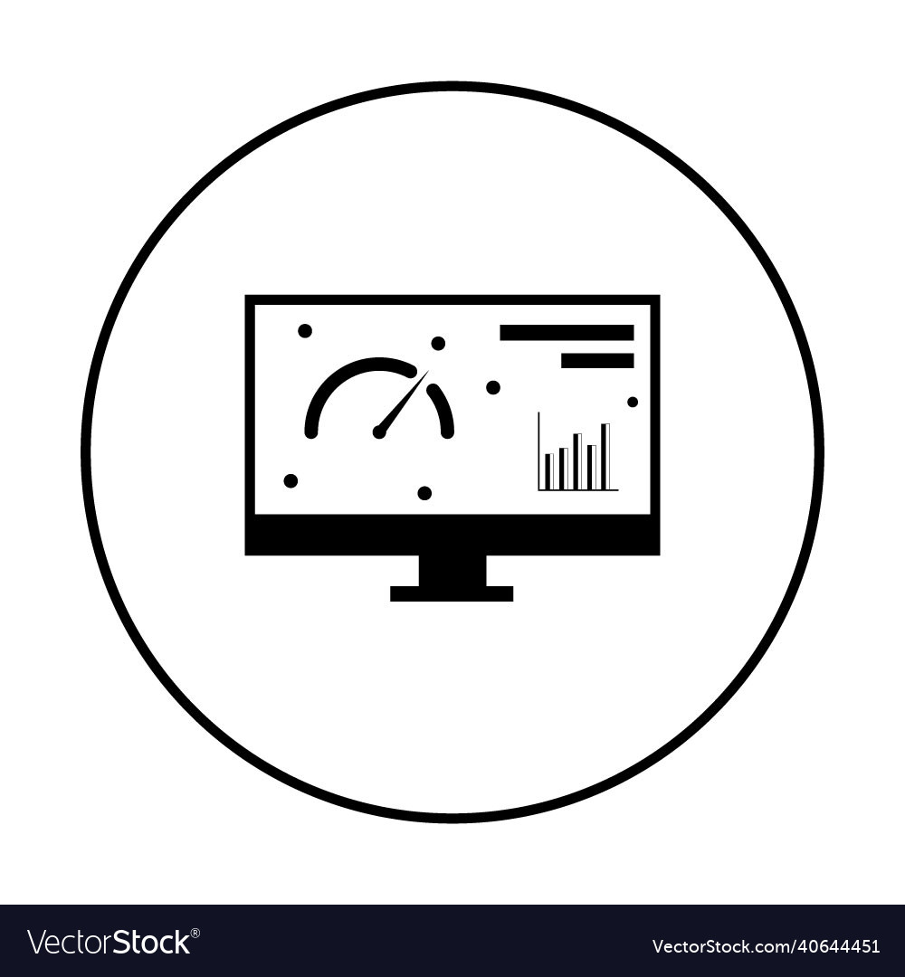 Dashboard icon in flat style Royalty Free Vector Image